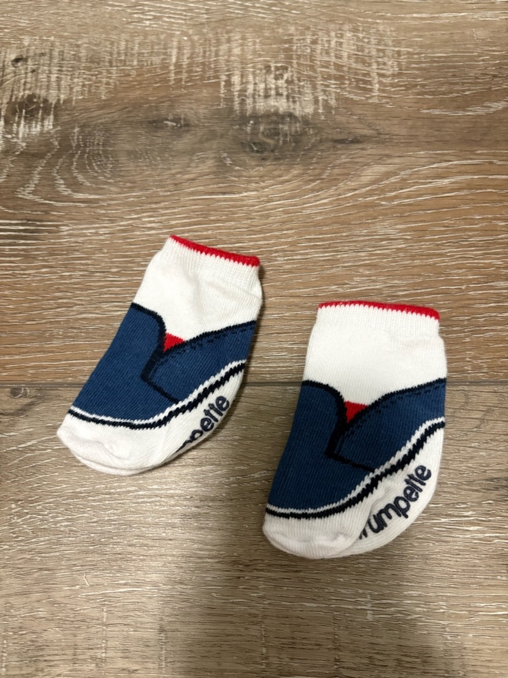 Trumpette White Navy and Red Baby Socks